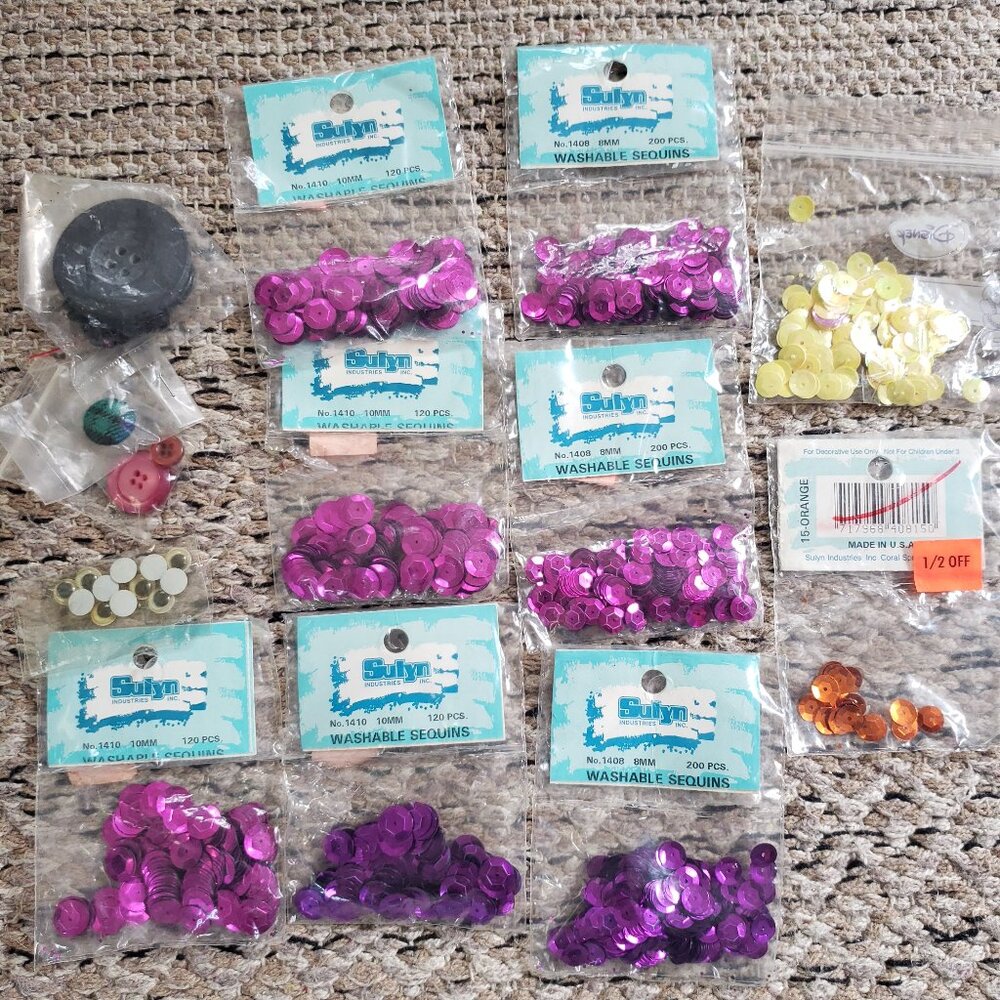 Misc Accents Sequin Sewing Craft Bundle